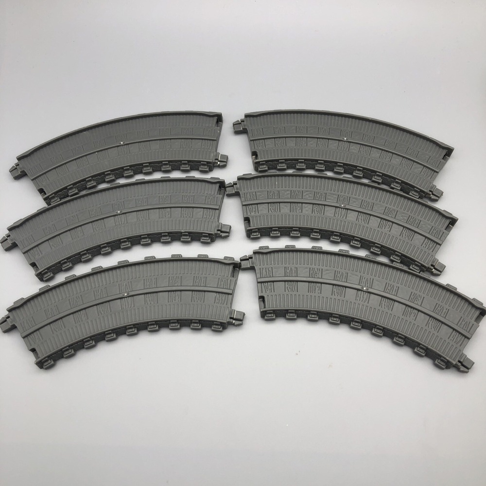 Thomas & Friends Trackmaster Curved Track Pieces Lot of 6 Gray Superstation CS